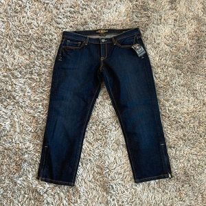 Lucky Brand Zoe Skinny Ankle Crop Dark Wash Jeans